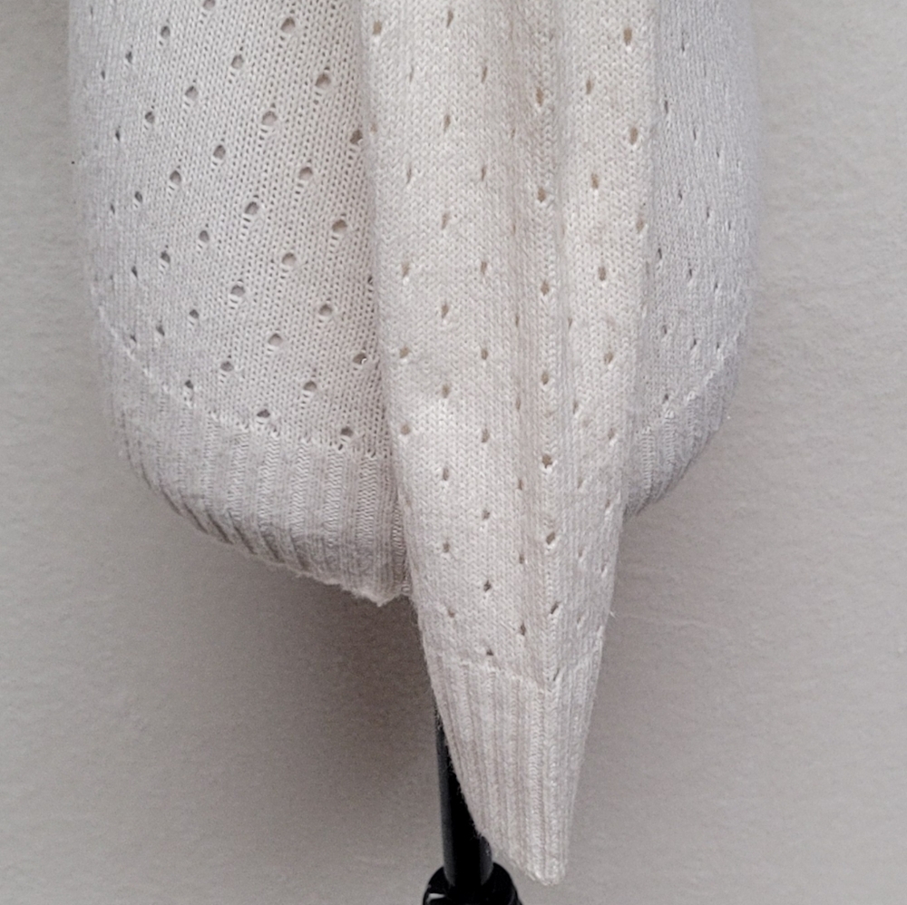 Delia's Rare Vintage 90s Multi-color Skull & Crossbones Off-White Eyelet Sweater - Picture 7 of 12
